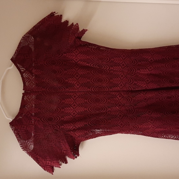 Revolve Endless Rose Ruby Red Lace Dress - Picture 13 of 17